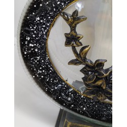 ZEGAR/ZZGR/CZARNY OBWÓDKA/PRZEZROCZYSTA KALIA/6/GOLD