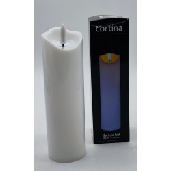 ŚWIECA/WOSK/3-20/DUŻA/WAX/WĄSKA/CORTINA/WHITE/12