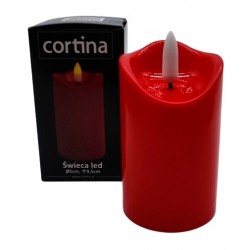 ŚWIECA WOSK / 1-21 / WAX WASKA  MINI  RED /BEZ BATERII /...