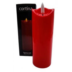 ŚWIECA/WOSK/2-20/WAX/ŚREDNIA/WĄSKA/CORTINA/RED/BEZ BATERI/12
