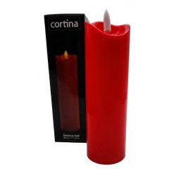 ŚWIECA/WOSK/3-20/DUŻA/WAX/WĄSKA/CORTINA/RED/12