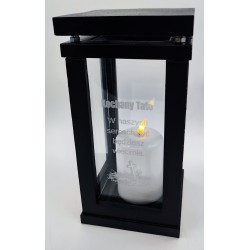 LAMPION/ŻYWICA/DOMINO/PERSONALIZOWANY/CZARNY/1 GAT. /6