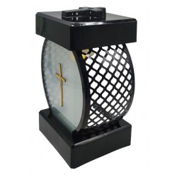 PROMO LAMPION/KOŁO/RATAN/MAŁY/CZARNY MLECZNY/7