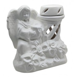 PORCELANA/CERAMIKA/ANIOŁEK/DUŻY-2/L-14/BIAŁE/3/GOLD