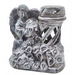 PORCELANA/CERAMIKA/ANIOŁEK/DUŻY-2/L-14/BETON/3/GOLD
