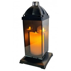 LAMPION/KWADRAT/DUŻY/KLASIK/STOPSOL/SZYBA/ZŁOTY/6