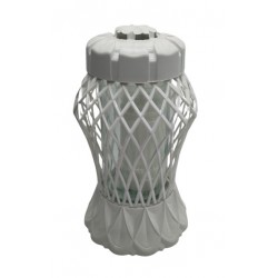 LAMPION/GLAMOUR/WAZON/KARO/MAŁE/BIAŁE/10