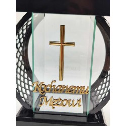 LAMPION  KOŁO RATAN MAŁY CZARNY / DEDYKACJA MĄŻ MLECZNY 1...