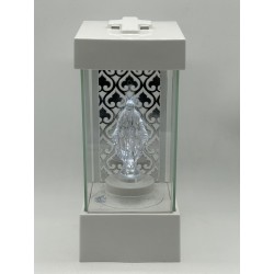 PROMO LAMPION/L-25-1/GLAMOUR SREBRNY TYŁ+LED BIAŁY 8