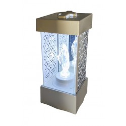 PROMO LAMPION/L-25-2/GLAMOUR SREBRNE BOKI+LUSTRO+LED BIAŁY 8