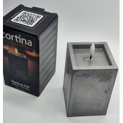 ŚWIECA/LED/EFEKT BETONU/41-23/12,5X8cm/ BEZ BATERII