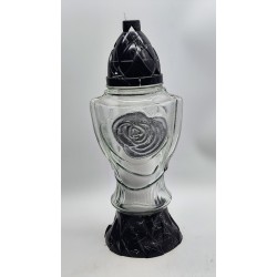PROMO RÓŻA/L-1320/BROKAT/SREBRNA/BIAŁE SZKŁO / 6/GOLD