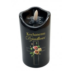 ŚWIECA/LED/7X12/CORTINA/CZARNA/4-24/T-D/WAX/TATA-DZIADEK/...