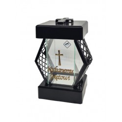 LAMPION  GLAMOUR DIAMENT AŻUR  DEDYKACJA -MĄŻ / CZARNY /...