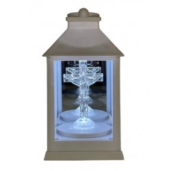 LATARNIA/LED(869)SUBITO BIAŁA/KRZYŻ ML-5433-3B