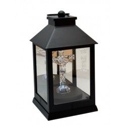 LATARNIA/LED(872)SUBITO CZARNA/KRZYŻ ML-5433-1C/ BEZ BATERII
