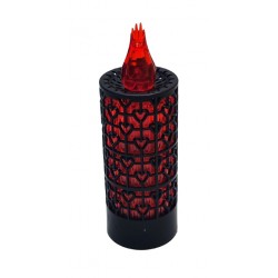 ŚWIECA/LED/AŻUR/CORTINA/5-23/SLC-BAT/BR/15CM/BLACK-RED/12