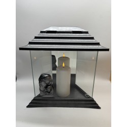 ZNICZ LAMPION TRAPEZ IV / MARYJA / SREBRNY / 4 / 1 GAT.