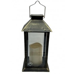 LAMPION SOLARNY / ZŁOTY / SKOŚNY DASZEK / MAL-S04BG / 9