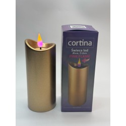 ŚWIECA LED / GOLD PINK FLAME /1-24 /5X12 CM/Z BATERIAMI /12