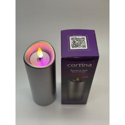 ŚWIECA LED / SILVER PINK FLAME /1-24 /5X12 CM/Z BATERIAMI...