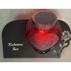 PROMO ZNICZ SERCE NOWE SOLARNE / METALOWA-PODSTAWKA /...