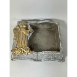 OSŁONKA BETONOWA KSIĄZKA ZE ZŁOTYM ANIOŁEM 19X17X6 /...