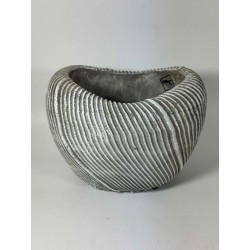 OSŁONKA BETONOWA SERCE PASY / 20X16X15 / SZARE / MHC-35023M