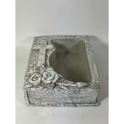 OSŁONKA BETONOWA KSIĄZKA Z KRZYŻEM 22X16,5X7,5 / SZARA /...