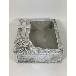 OSŁONKA BETONOWA KSIĄZKA Z KRZYŻEM 17X13,5X6,5 / SZARA /...