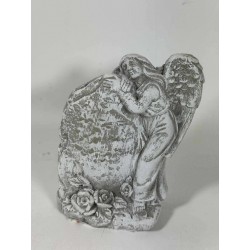 FIGURKA BETONOWA ANIOŁ Z TABLICĄ / 12,5X11X6,5 / SZARA /...