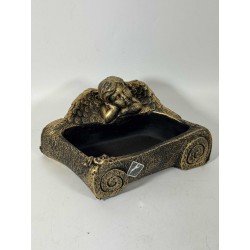 OSŁONKA BETONOWA ANIOŁ 21X17X10 / ZŁOTA / MHC-45305L