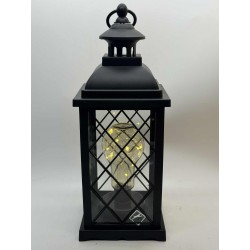LATARNIA LED ROMBY Z ŻARÓWKĄ-CZARNA / 37X13 /LNA-2401B/ 24