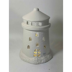 LAMPION CERAMICZNY / LATARNIA / 24,5X17 / BIAŁY / 6