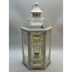 LATARNIA LED / LAMPION Z ŻARÓWKĄ-BIAŁA / 35X16...