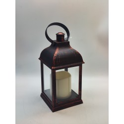 LAMPION LED MAŁY MIEDZIANA/ ZE ŚWIECĄ / 25X10X10 /...