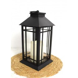 LAMPION LED / CZARNY-PROST. / ZE ŚWIECĄ /32X14X14/...