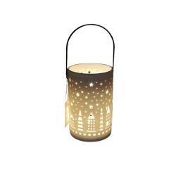 LAMPIONIK LED / PORCELANOWY / Z BATERIAMI /...