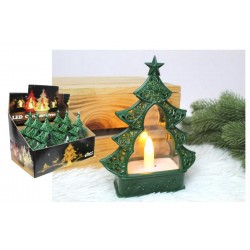 LAMPION LED CHOINKA TWORZYWO - ZIELONA / 16,5X12X5 cm /...