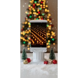 LAMPION KOLUMNA / PORCELANA / 3D / BIAŁA / 1-6