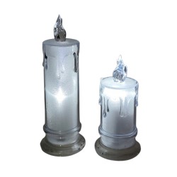 ŚWIECA LED AKRYLOWA /14 CM/ BEZ BATERII//CIEPŁE ŚWIATŁO