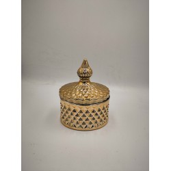 POJEMNIK-SZKŁO-SWIECA- CUKIERNICA - MAŁA/200-220ML/ZŁOTA/...