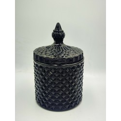 POJEMNIK-SZKŁO-SWIECA- CUKIERNICA - MAŁA/200-220ML/CZARNA...
