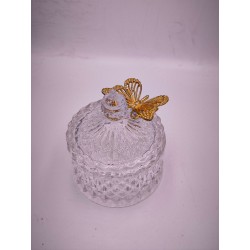 POJEMNIK SZKLANY Z POKRYWKĄ / CUKIERNICA / 150 ML / MAŁA...
