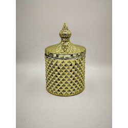 POJEMNIK-SZKŁO-SWIECA- CUKIERNICA - MAŁA/200ML/ ZŁOTA /1/...