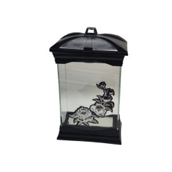 ZNICZ SZKLANY KAPLICZKA-GLASS ART2 SZKATUŁA 2 CZARNA -...
