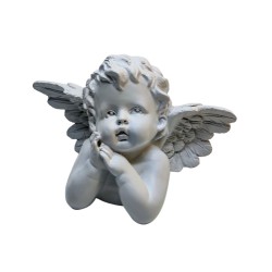 FIGURKA CERAMICZNA ANIOŁEK GŁÓWKA - MNIEJSZE SKRZYDŁA...