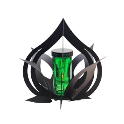 PROMO Lampion Kwiat lotosu czarny / Solar / Bryła /...