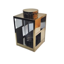 LAMPION / METAL-STAL / KWADRAT MAŁY / LN2535Z / ZŁOTY / 8