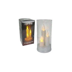 Świecznik led w tubie biały clear / 8,3 cm -16 cm / na...